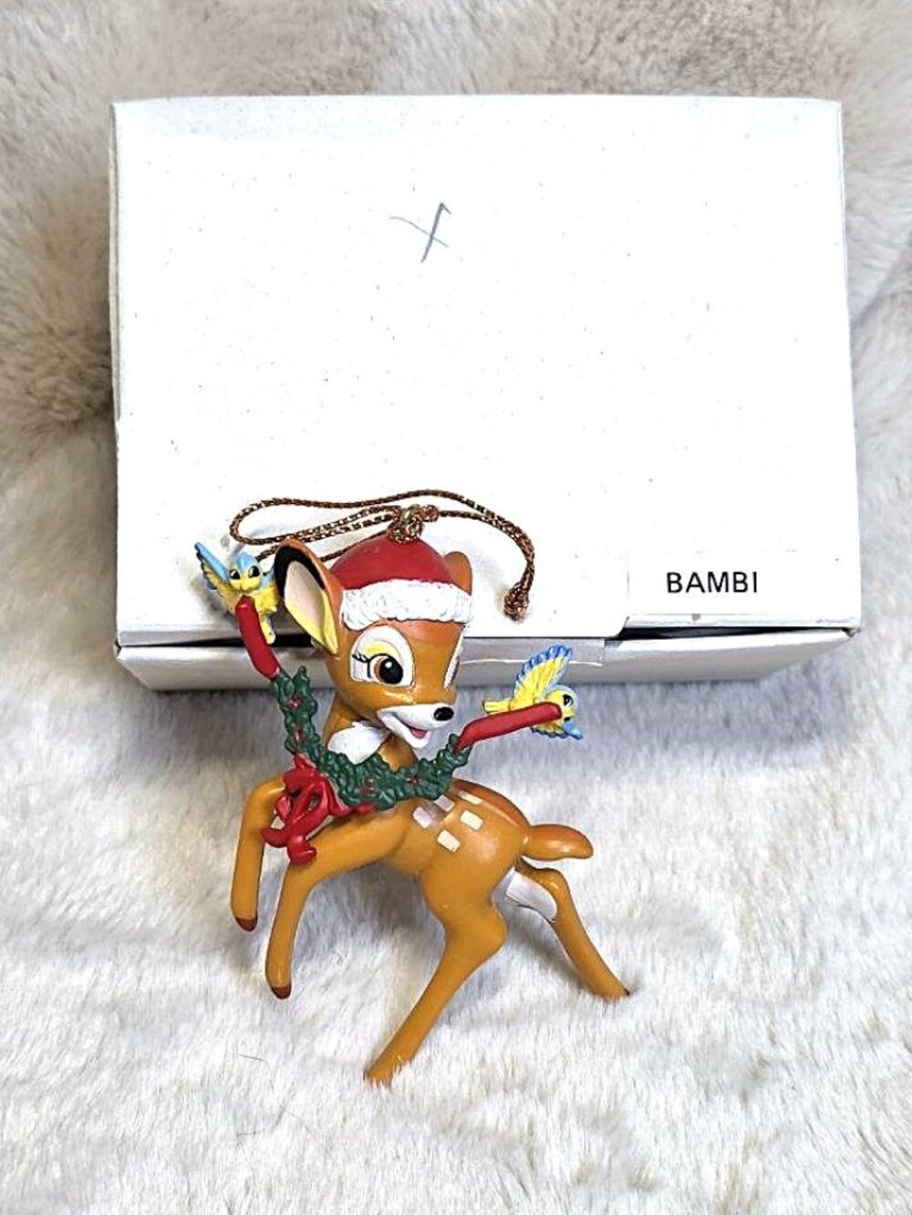 Vintage Bambi Grolier Disney Christmas Magic Tree Ornament 120 W/ Orig Box